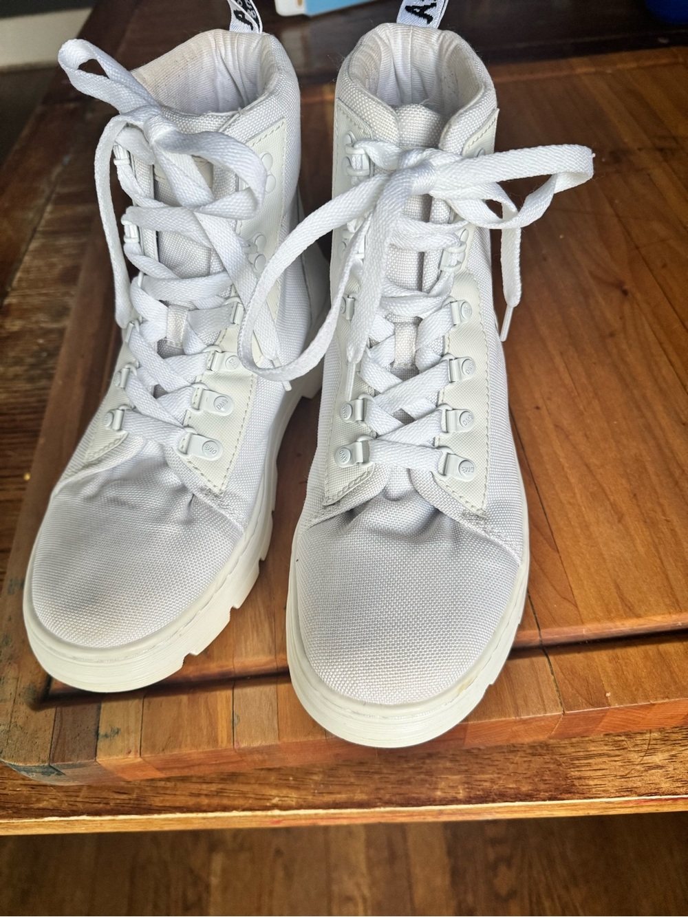 White Women's Dr.Martens canvas Boots